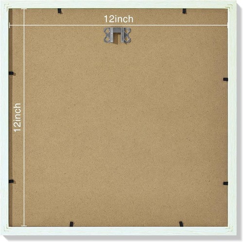 Stylish Set of 9 12x12 Wall-Mounted Picture Frames with Plexiglass Protection - Picture 9 of 10