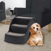 Hundetreppe 3 Stufen Klappbar Schwarz Haustiertreppe FüR Hunde Bis 40 Kg
