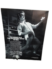 Vintage 1986 TDK Audio Tape Ad Guy Jamming with Cassette Retro Print Headphones