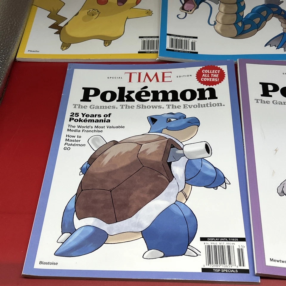 8x Time Special Edition Magazine Pokemon Gyarados, Pikachu, Eevee, Charizard - Image 2 of 4