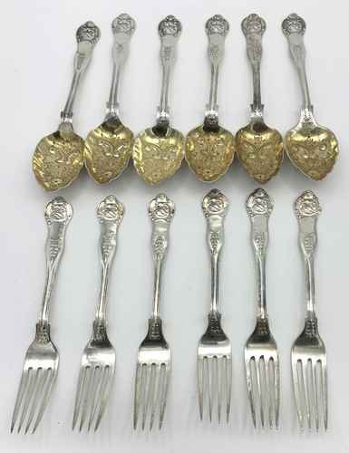 English Sterling Silver Flatware Bulldog Pattern. Birmingham 1915 Date Mark