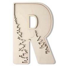 Wood Letters 12 Inch R, DIY Paintable Wooden Name Sign for Nursery Wall  Boh...