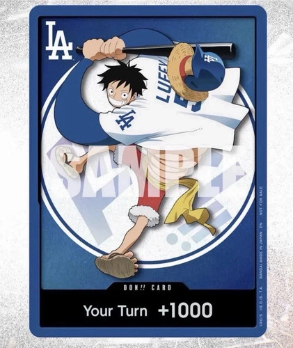 2026 ONE PIECE LA DODGERS MONKEY D LUFFY DON CARD PROMO 7/2/26 SEALED WOW!