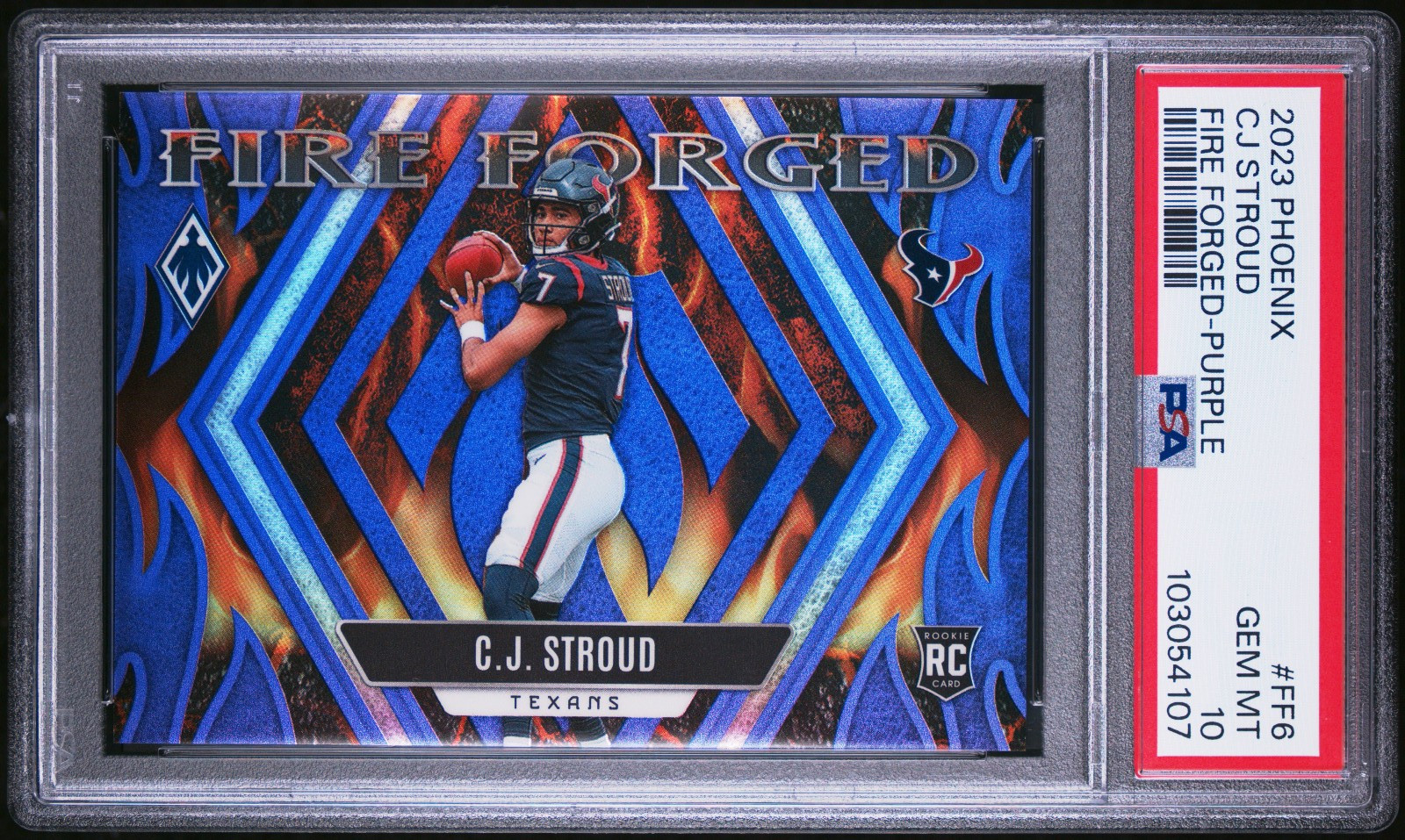 2023 Phoenix CJ Stroud Fire Forged PURPLE /125 RC PSA 10 *POP 38*