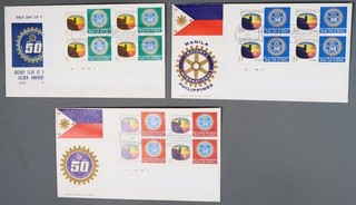 MayfairStamps Philippines FDC 1969 Block Rotary Club Anniversary 3 First Day Cov
