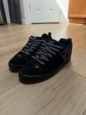 2011 DC Shoes Mens Court Graffik SE Black/BattleShip Plaid US 12 Y2K VTG Trainer