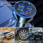Dual USB C Car Charger Adapter 6 in 1 with Voltage Display QC 4.0 AFC PPS