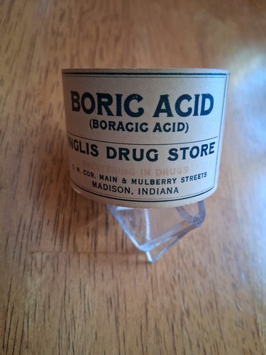 Vintage Roll Apothecary Pharmacy Bottle Labels Medicine-Boric Acid-Madison, Ind - 第 6/7 張圖片
