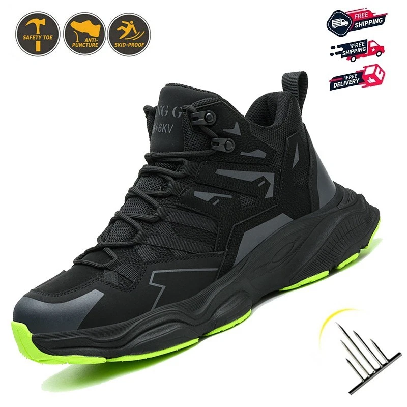 Boots Men Steel Toe Sneakers Lightweight Anti-Puncture Construction Work Shoes
Opens in a new window