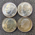 1996-P-D-W-S Clad Proof & Unc. Roosevelt Dimes 10c's - 4 Coin Mint Year Set - BU