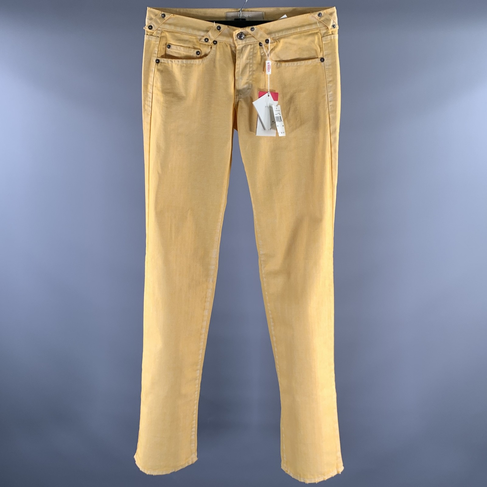 VERSUS by GIANNI VERSACE Size 32 Yellow Cotton Blend Pants