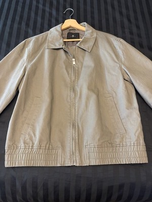 7 For All Mankind Men's Stone Gray Nylon Jacket Size Large  retail  $375