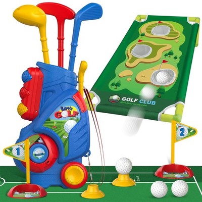 Toddler Golf Set for 2 3 4 5 Years Old Boys Girls, Upgraded Kids Golf Cart wi...