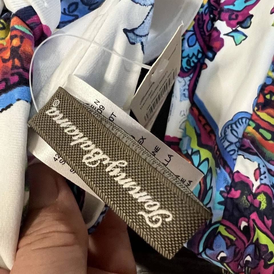 Tommy Bahama Sz XS/34D Bikini 2pc Set Multicolored Halter Top & Skirted Bottoms - Image 4 of 4