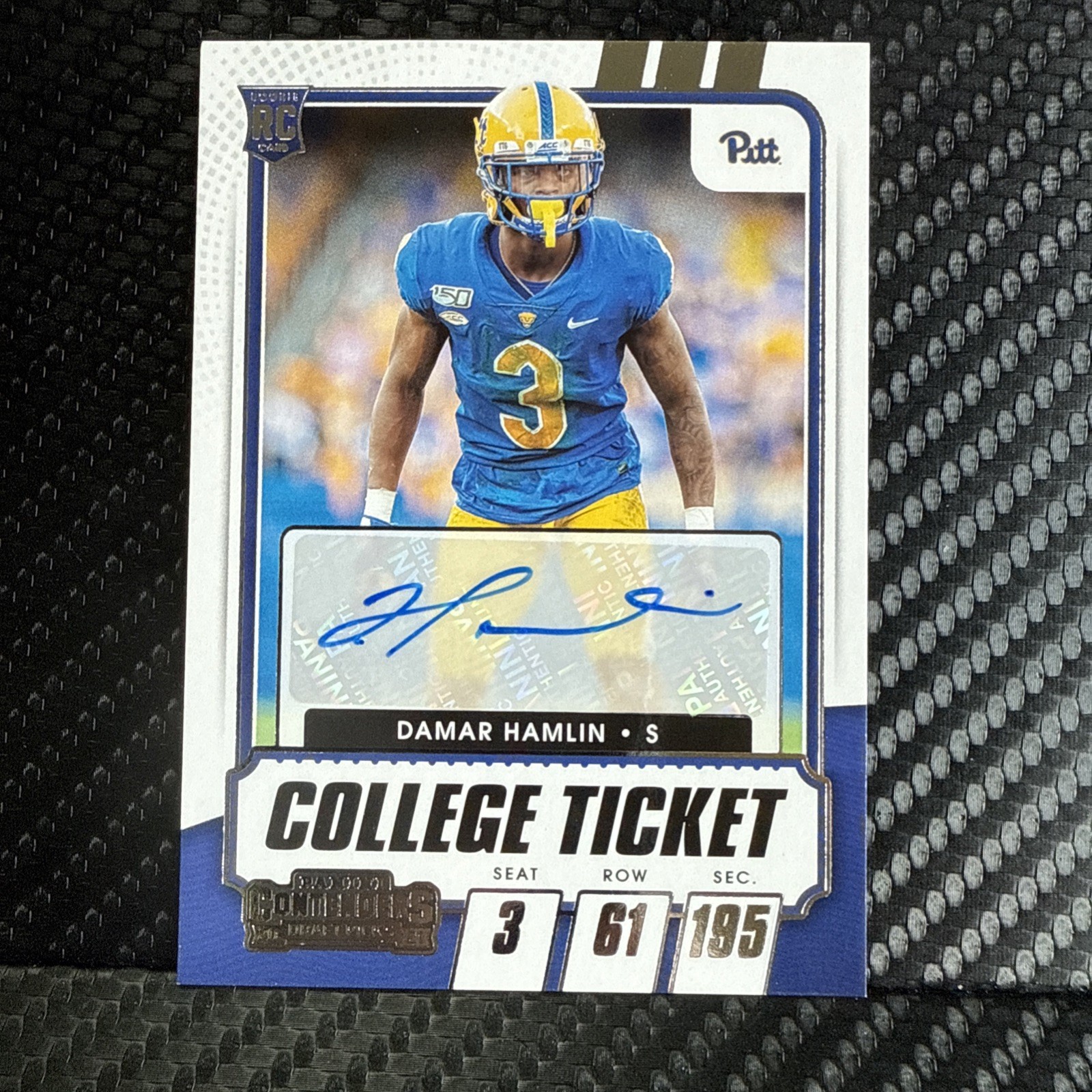 DAMAR HAMLIN 2021 Panini Contenders Draft Picks College Ticket Rookie AUTO RC 🔥