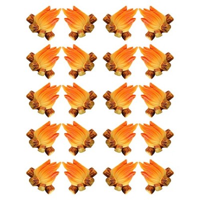  25 Pcs Mini-campingset Für Puppenhaus Miniatur-flammeneffekt Indoor Fire Pit