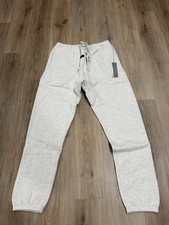Fear of God Essentials Fleece Sweatpants; Cream Oatmeal; New; US XL