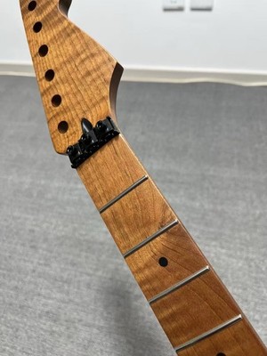 AAA DIY Floyd nut Stainless 22frets Roasted Flame Maple electric guitar neck
