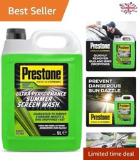 Prestone Screenwash Ready To Use Screen Wash For Cars, High Performance 5L 1.56 per litre