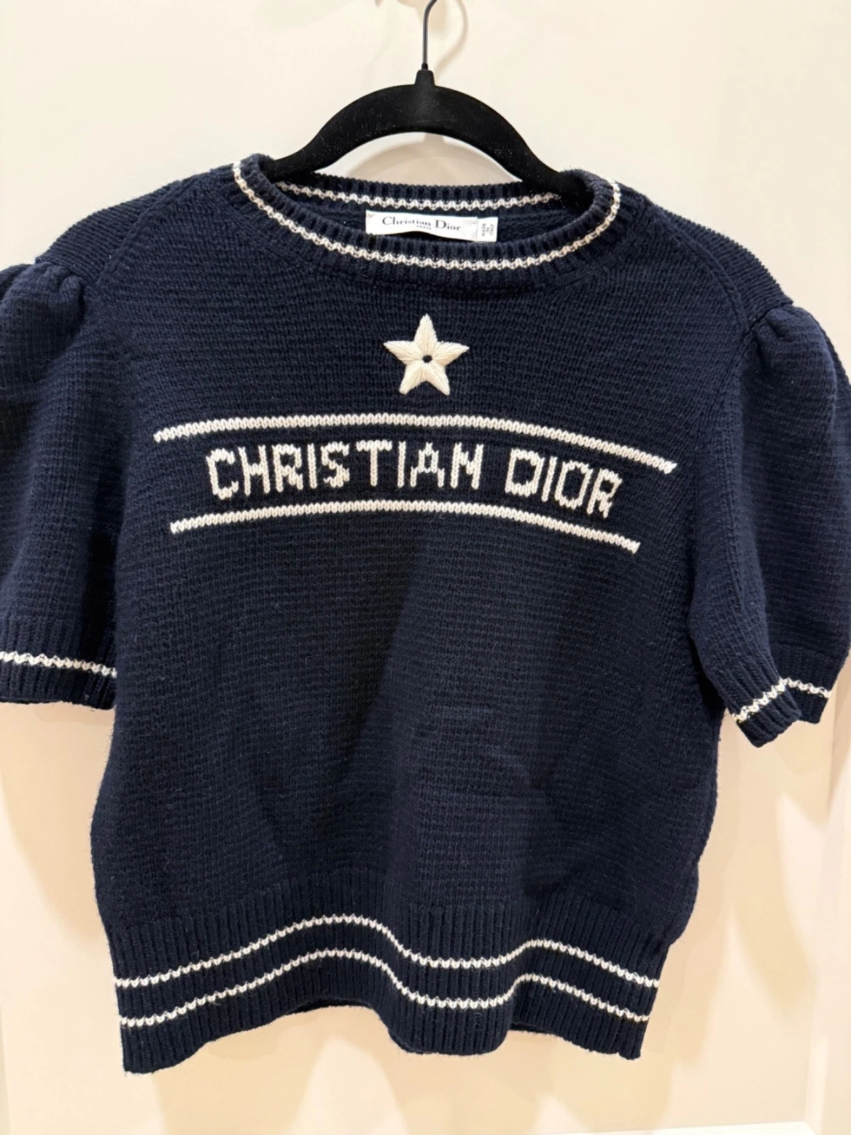 Dior — Dior Star Cashmere Short Sleeve Knit Size Fr42