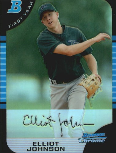 Elliot Johnson [Refractor] #215 2005 Bowman Chrome card