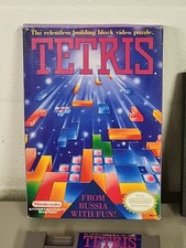 NES TETRIS 1989 Nintendo Classic  Games Cartridge Box Book Sleeve