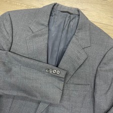 Tom James Blazer Men Gray 100 Pure Wool Two Button Suit Jacket USA