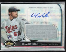 Liam Hendriks 2012 Topps Finest X-Fractor RC Auto /299 #AJR-LH Minnesota Twins