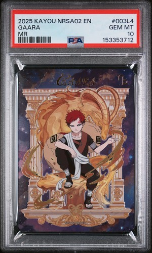 2025 NARUTO KAYOU NRSA02 #003L4 GAARA PSA 10