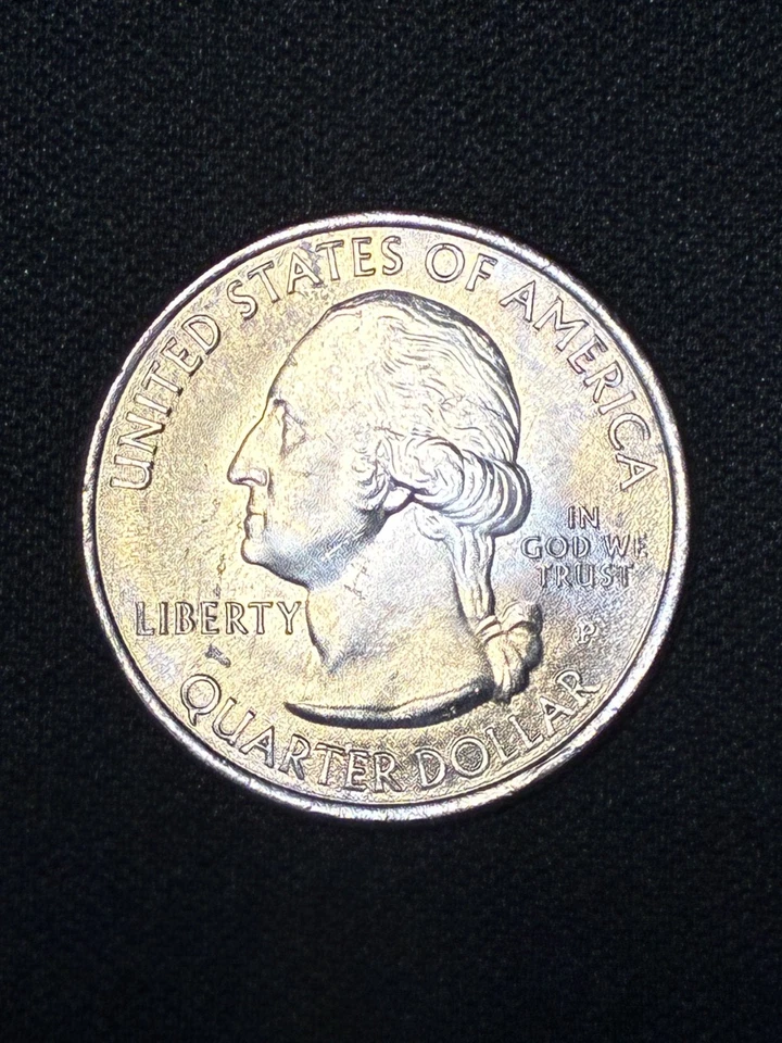 Great Smokey Mountains 2014p America The Beautiful Colorized Washington Quarter  - Image 2 of 4