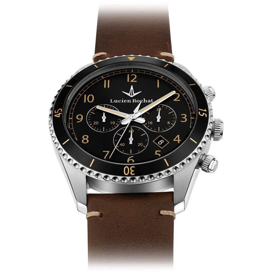 Lucien Rochat Lèman – Cronografo Uomo Acciaio Pelle Marrone (R0471617003) - Immagine 3 di 4