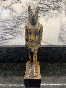 Ancient Egyptian Antiques Anubis Statue God Deity Egypt Carved Stone 11.25”H