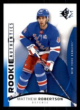 2025-26 SP Rookie Authentics Blue #128 Matthew Robertson New York Rangers RC