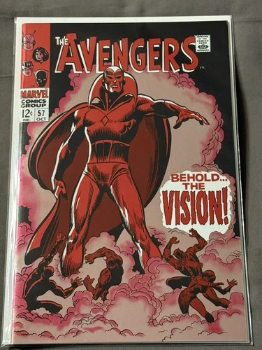 2024 Rare HTF Avengers 57 NM MX Foil 1000 1st App Vision 1968 Foreign Variant