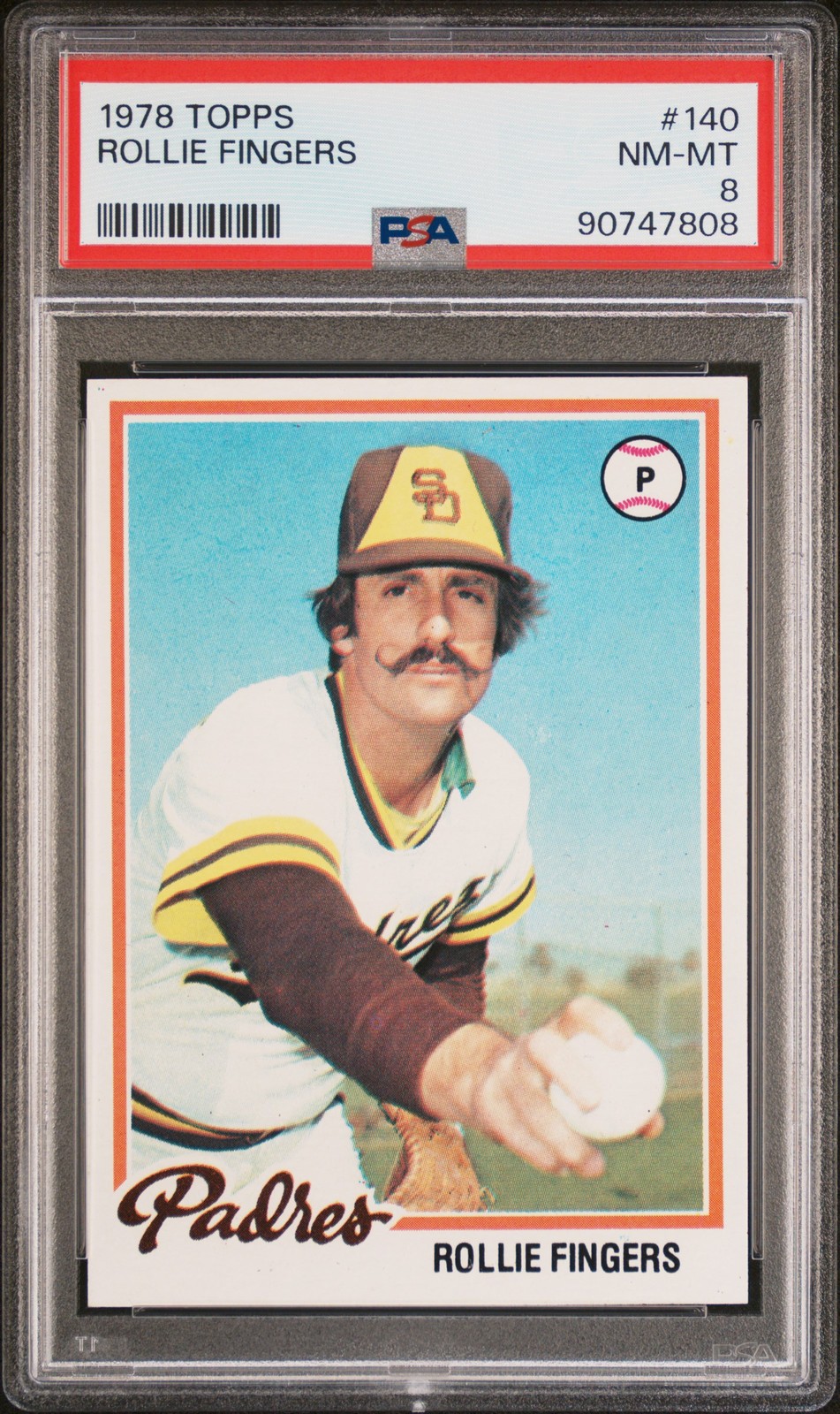 PSA NM-MT 8  1978 TOPPS  ROLLIE FINGERS 140 90747808