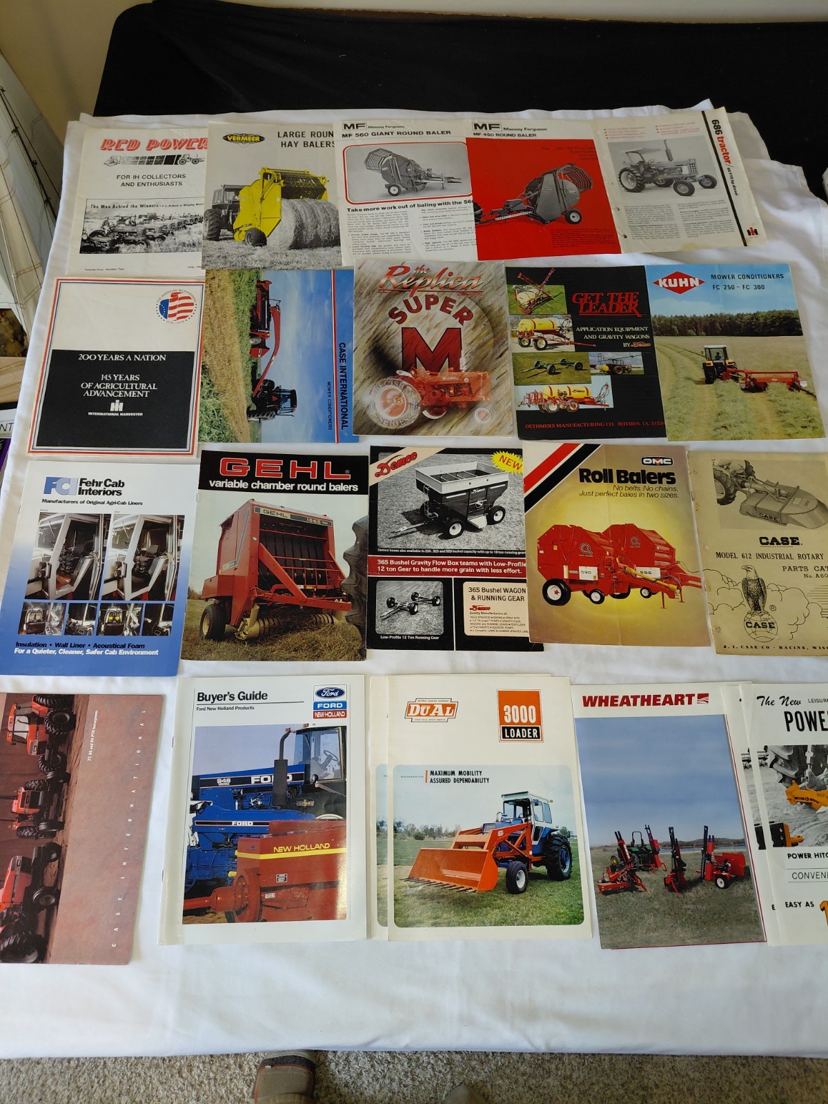 Lot Of 80+ Vintage Various Farm Equipment Brochures/ Manuals Case-Feterl Etc.