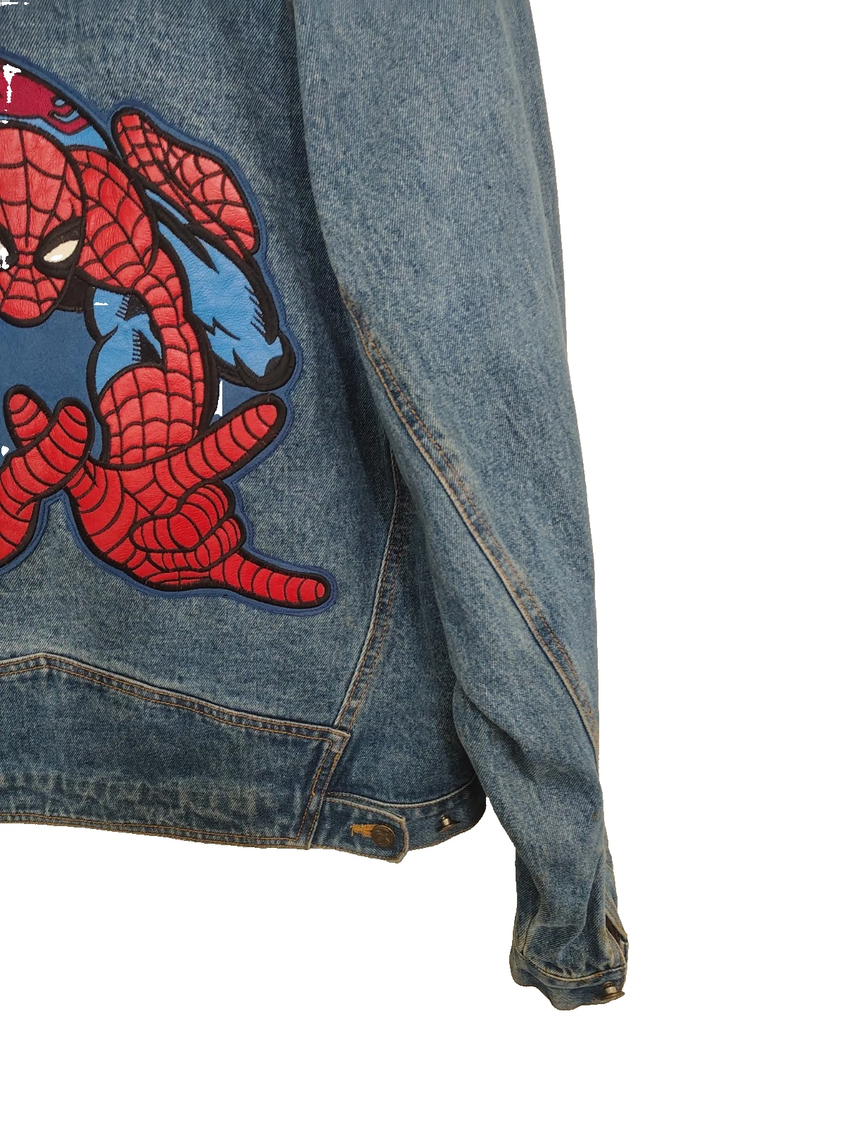 Y2K Spiderman Denim Jacket Vintage 2002 Size XL Marvel Comics - product detail image 12