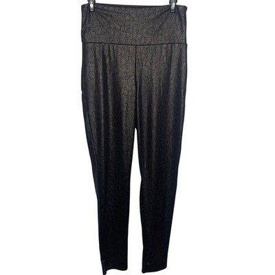 Heimish USA Women's Med Black Leggings Snakeskin Look