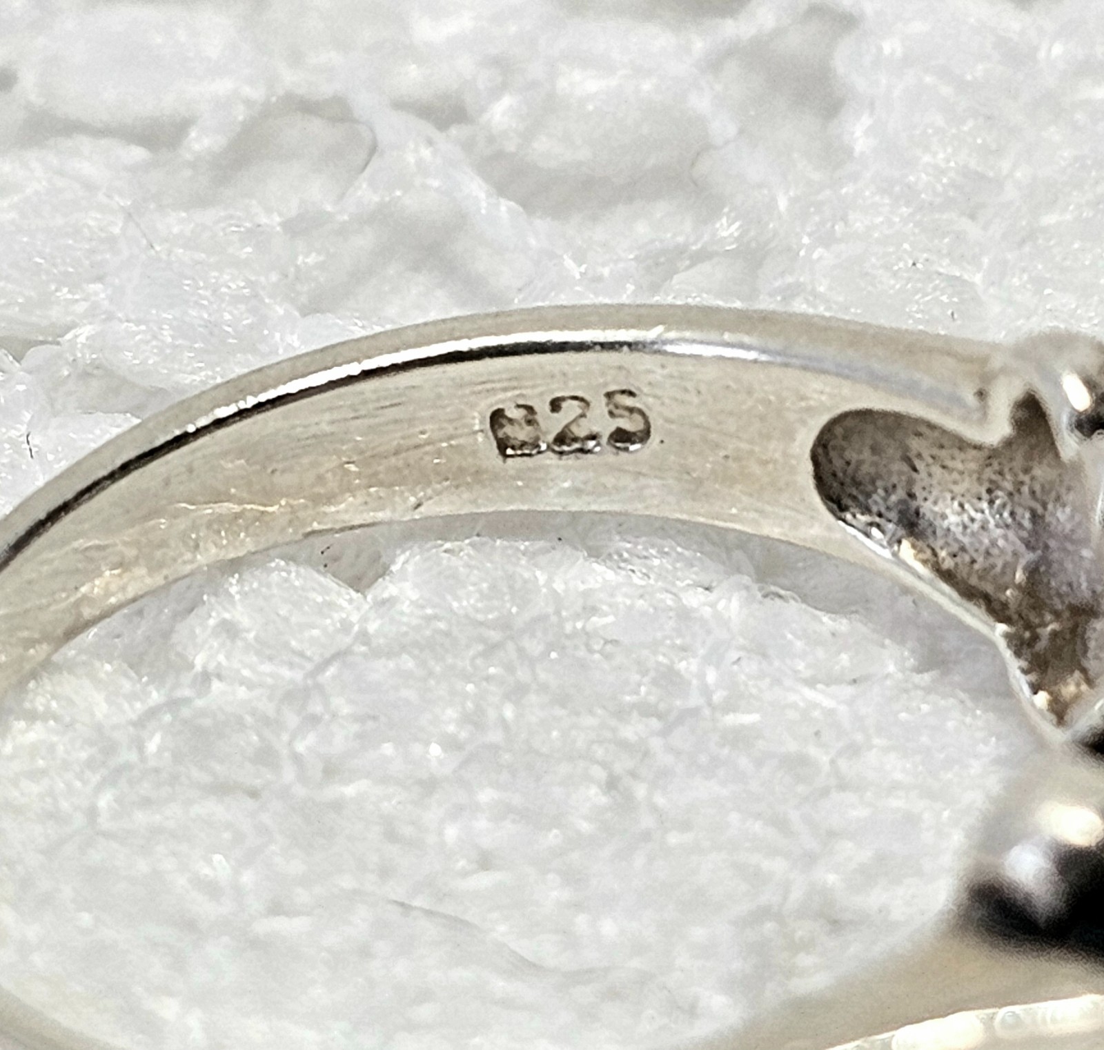 Sterling Silver Solitaire Statement Ring Dark Gre… - image 8