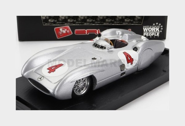 Brumm R326 Mercedes-Benz F1 W196C N 4 Prove Avus 1954 Karl Kling - Silber - 1/3-image