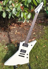 Harley Benton EX-84 Modern EMG Pickups, Vintage White Electric Guitar