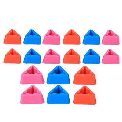 Triangular Knitting Needles Tips Silicone Knit Point Protectors Sewing Acces SET