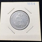 1854 - U.S - Seated Liberty Quarter 25C - W/ ARROWS - Early American Silver .900