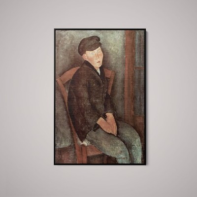 Amedeo Modigliani - Seated Boy With a Hat - Art Print on Paper or Canvas