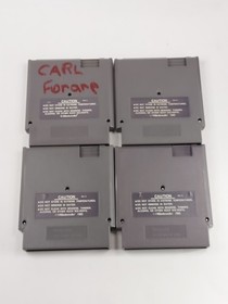 Lotto 4 giochi Nintendo NES Tecmo Bowl Top Gun Double Dragon 2 e Tom Sawyer TESTATI