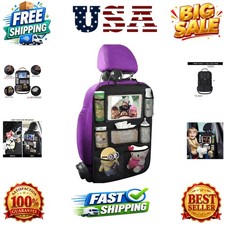 Backseat Car Organizer Mats Back Seat Organizers and Storage Bag with Touch S...