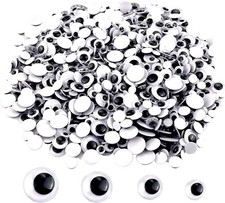 Versatile Pack of 300 Black Wiggle Googly Eyes - Ideal for Crafting Projects