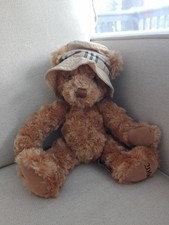 Burberry Fragrance Stuffed Teddy Bear Plush 2006 Nova Check Rain Hat 11  