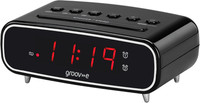 Groov-E Rise - Digital Alarm Clock with FM Radio, LCD Display, & Dimmer Funct...