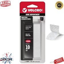 Heavy Duty Hook & Loop Strips 4in x 2in Stick-On Adhesive Holds up to 10 lb